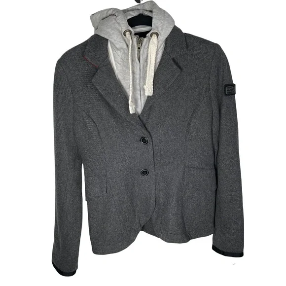 Superdry Tailoring Wool Blend Jacket Medium Gray - Picture 8 of 16